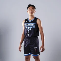 BỘ BÓNG RỔ NAM HOOPS PREMIUM LOGO ĐEN