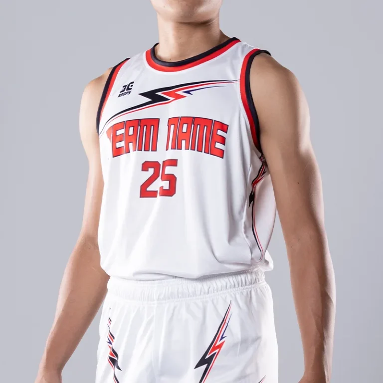 BỘ BÓNG RỔ NAM HOOPS STANDARD TRẮNG ĐỎ